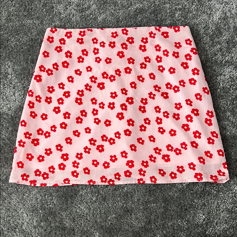 SHEIN Red A-Line Mini Skirt Resort Wear
